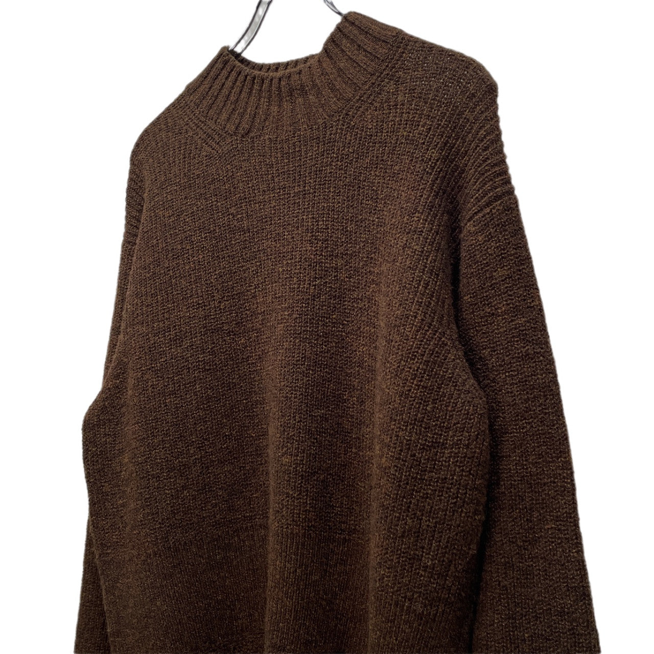MATEE&SONS RIB M/N SWEATER ウール畦編みモックネックリブニットセーター トップス マーティーアンドサンズ メンズ