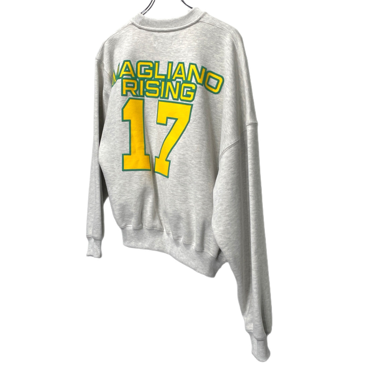 MAGLIANO 24AW Crew Neck Sweat ナンバリングプリントアシンメトリースウェットシャツ トレーナー 裏起毛 トップス マリアーノ メンズ