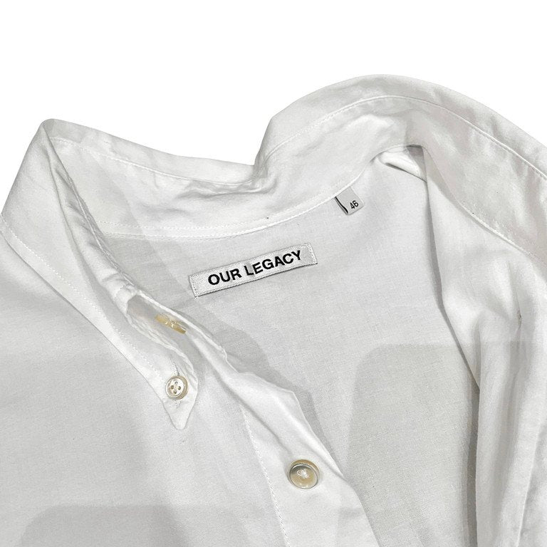 OUR LEGACY BORROWED BD SHIRT WHITE VOILE コットンボイルオーバーサイズボタンダウンシャツ ブラウス トップス アワーレガシー メンズ