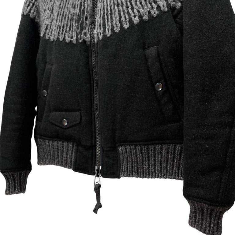 TAAKK 15AW Over Knit Embroidery Blouson ウールモッサニット刺繍ボンバージャケット ブルゾン 定価72,360円 アウター ターク メンズ レディース ユニセックス