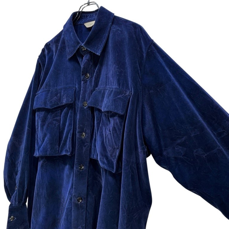 JieDa 20AW VELVET OVER SHIRT ベルベットオーバーサイズシャツ ブラウス トップス ジャケット 定価41,800円 ジエダ メンズ