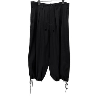 Yohji Yamamoto Pour Homme 19AW STRETCH TWILL BALLOON PANTS ウールストレッチツイルバルーンパンツ ボトムス BLACK Scandal ヨウジヤマモトプールオム メンズ