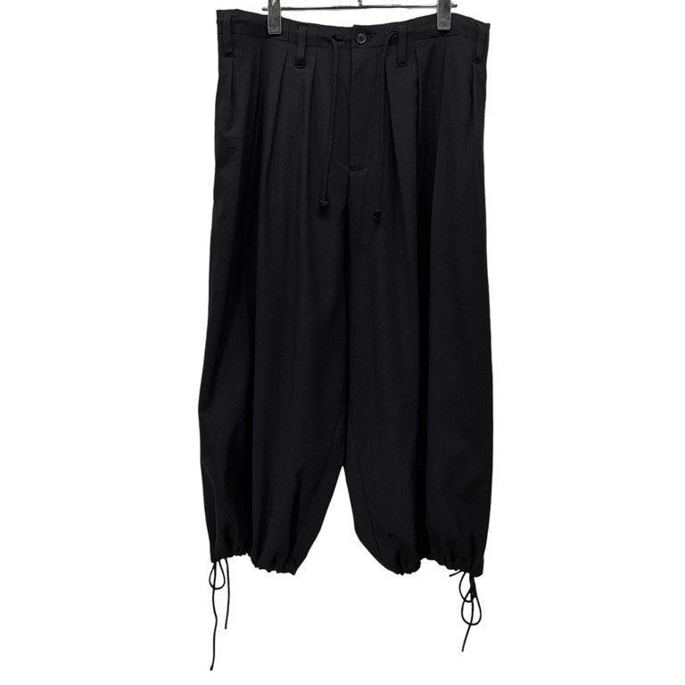 Yohji Yamamoto Pour Homme 19AW STRETCH TWILL BALLOON PANTS ウールストレッチツイルバルーンパンツ ボトムス BLACK Scandal ヨウジヤマモトプールオム メンズ