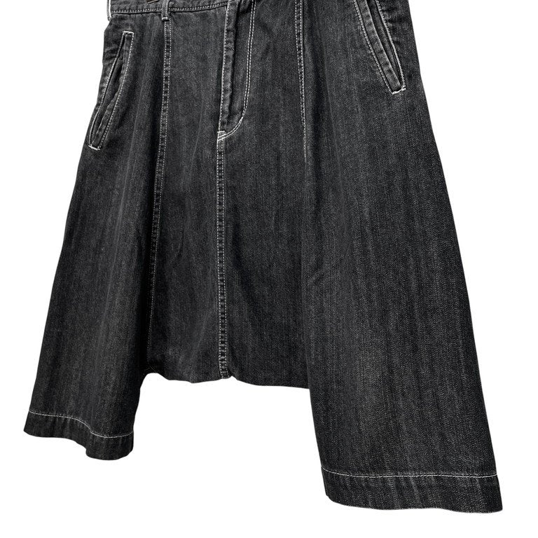 BLACK COMME des GARCONS ブラックデニムサルエルパンツ ドロップクロッチ ボトムス ブラック コムデギャルソン メンズ レディース ユニセックス