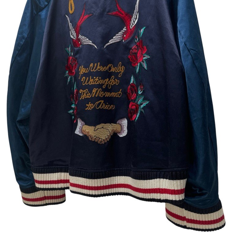 Maison MIHARA YASUHIRO スワロー刺繍スーベニアジャケット ツバメ 薔薇 花 スカジャン ブルゾン コート アウター メゾン ミハラヤスヒロ メンズ