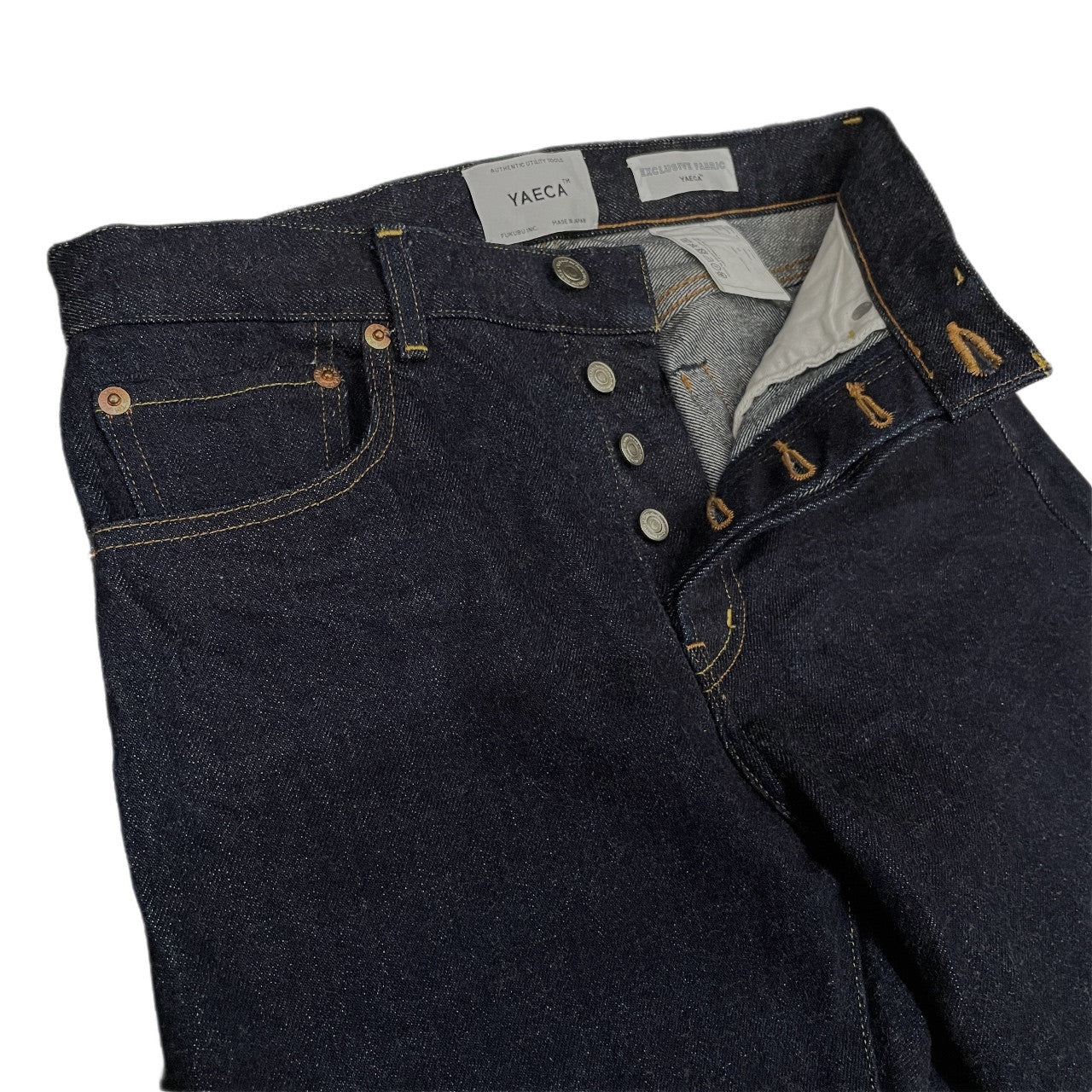 YAECA DENIM PANTS STRAIGHT 14W 14オンスセルヴィッジインディゴデニムボタンフライ5ポケットジーンズ パンツ ボトムス 赤耳 セルビッジ 29 ヤエカ メンズ レディース ユニセックス