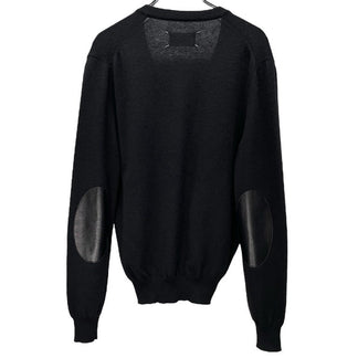 Maison Martin Margiela 14 08AW レザーエルボーパッチニットカーディガン Archive ここのえ セーター トップス メゾンマルタンマルジェラ メンズ