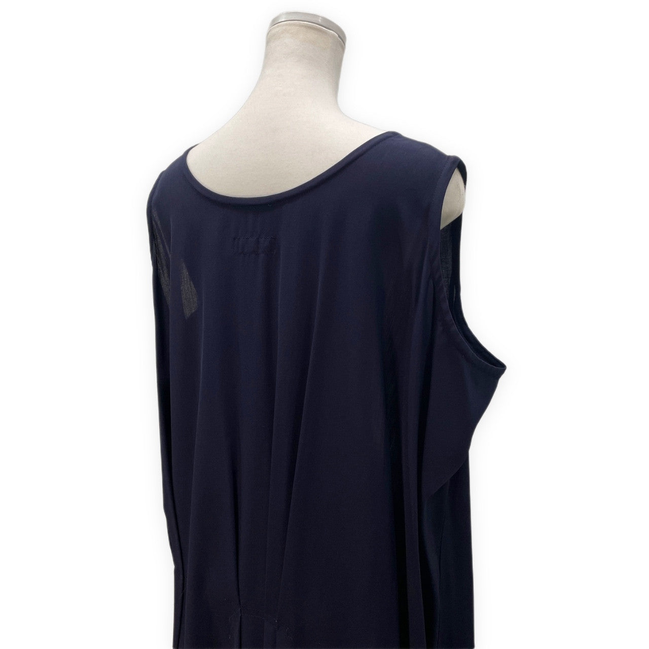 Y's ウールギャバジンバックプリーツノースリーブロングワンピース ドレス トップス アウター Archive 90s Yohji Yamamoto Femme ヨウジヤマモトファム ワイズ レディース