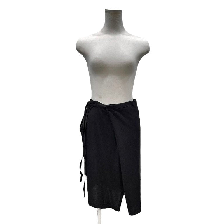 ANN DEMEULEMEESTER ストレッチウールジャージージップアップレイヤード巻きスカート ボトムス パンツ Archive アンドゥムルメステール レディース