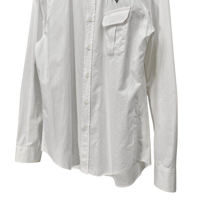 Y's for men コットンブロードスパイダープリントミリタリーシャツジャケット Archive エポレット ブラウス トップス アウター Yohji Yamamoto Pour Homme ヨウジヤマモトプールオム ワイズフォーメン メンズ