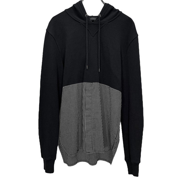 KRIS VAN ASSCHE 14SS ギンガムチェックシャツ切替スウェットパーカー フーディ トップス Archive クリスヴァンアッシュ メンズ