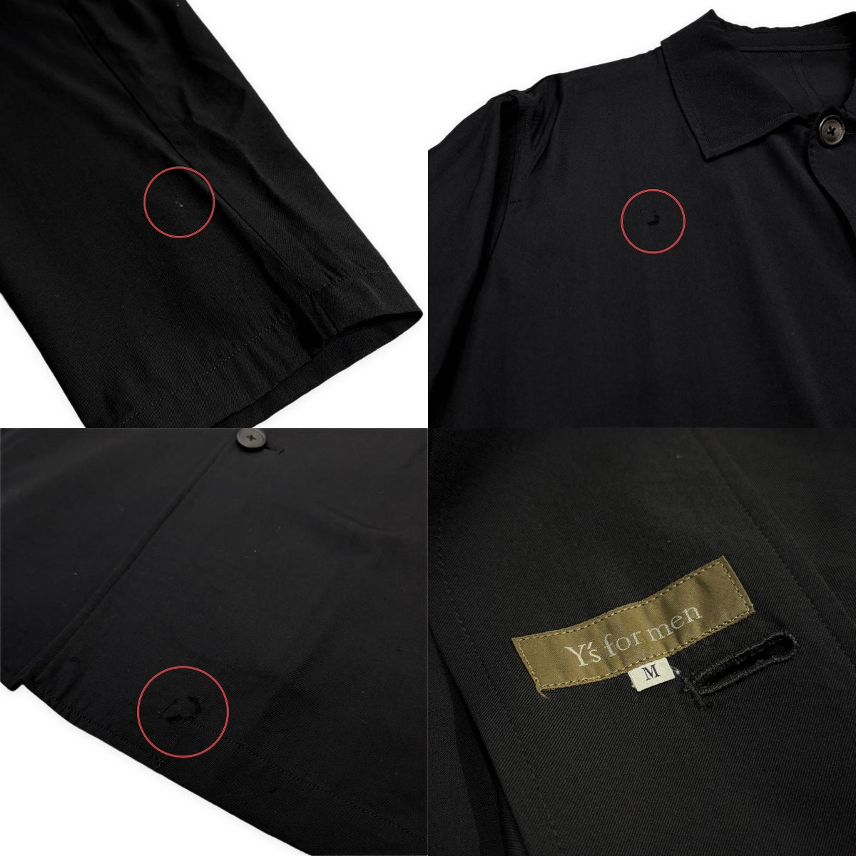 Y's for men ウールギャバジンカバーオールジャケット ブルゾン コート アウター シワギャバ Archive 90s Yohji Yamamoto Pour Homme ヨウジヤマモトプールオム ワイズフォーメン メンズ