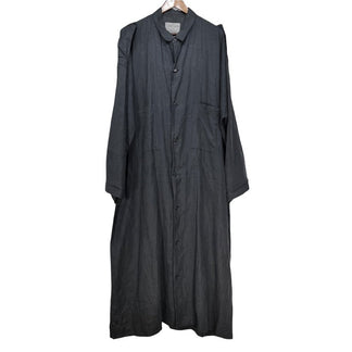 Yohji Yamamoto Pour Homme 85SS リネンポプリンキモノスリーブロングコート 着物袖 Archive 80s 最初期 丸文字ロゴ 希少 レア ジャケット ブルゾン アウター ヨウジヤマモトプールオム メンズ