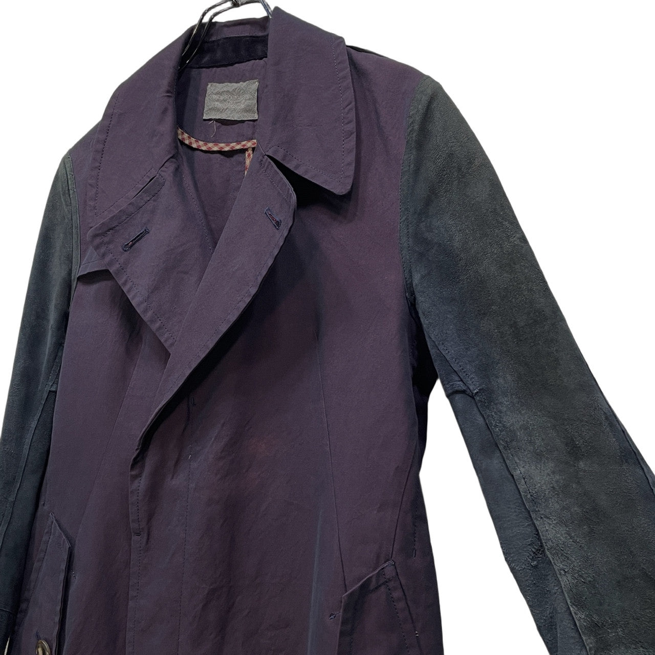 TAKAHIRO MIYASHITA TheSoloist. 13SS リバースラムレザーカットオフ袖切替ロングコート アウター ホースレザー 定価134,540円 Symphony #0007 ジャケット ブルゾン タカヒロミヤシタ ザ ソロイスト メンズ