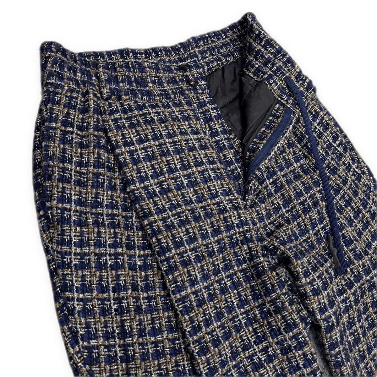 SUBLATIONS GLITTERY TWEED FLARE EASY TROUSERS 銀糸混紡ツイードフレアイージーパンツ ボトムス S071407 サブレーション メンズ