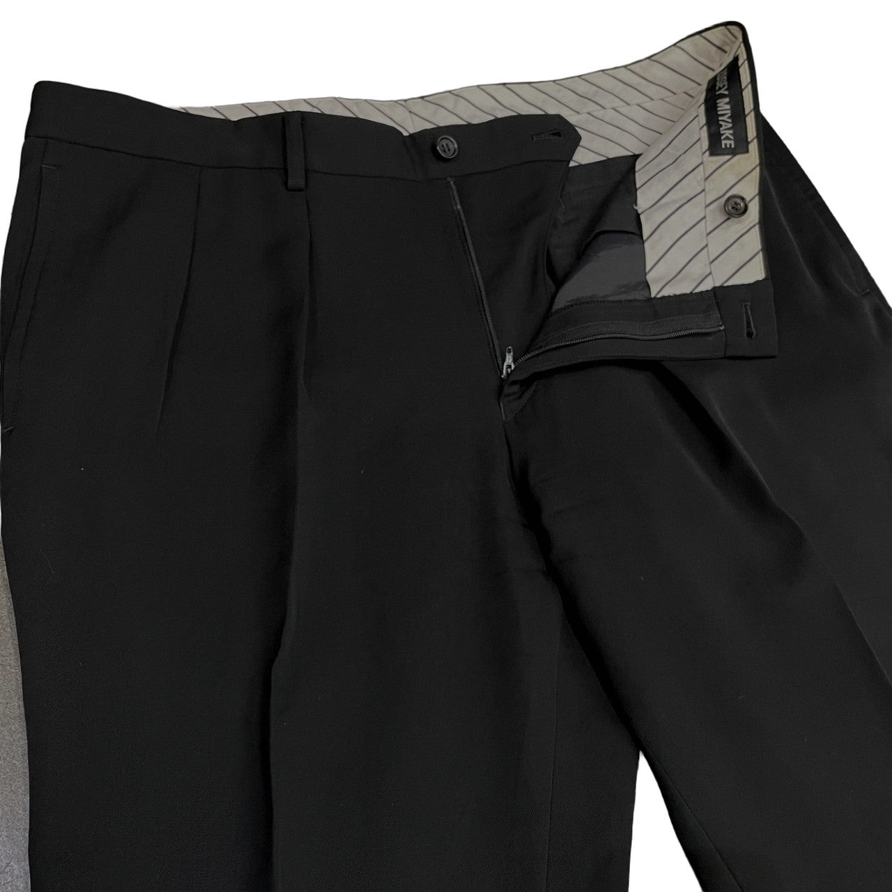 ISSEY MIYAKE MEN 15AW ウールギャバジン2タック裾ダブルセンタークリーススラックス パンツ トラウザーズ ボトムス イッセイミヤケメン メンズ
