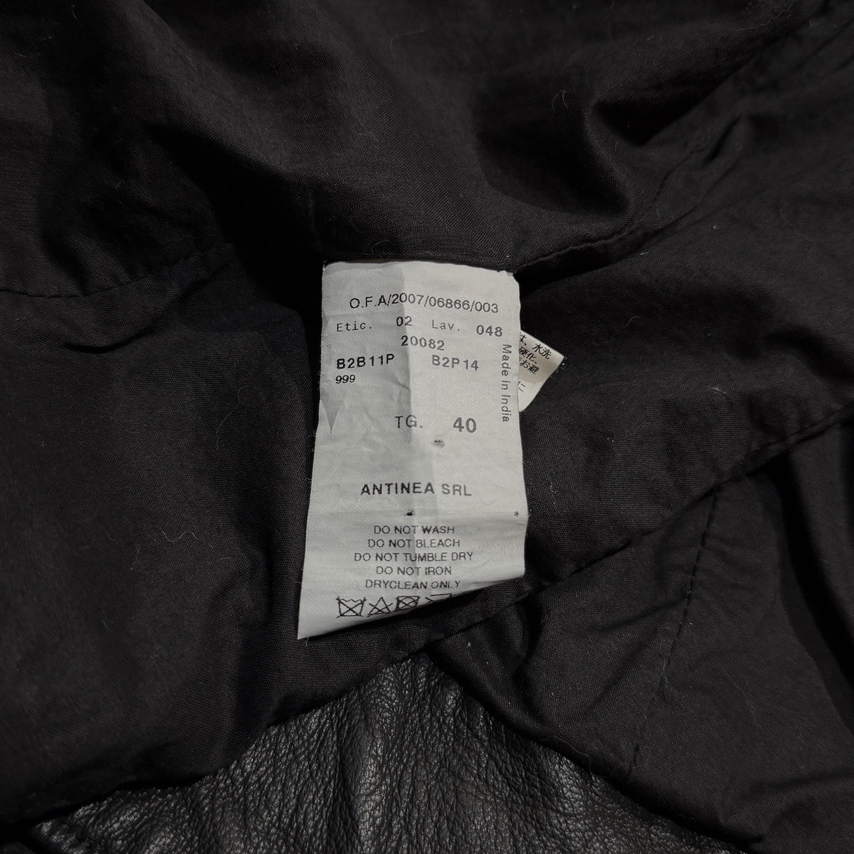 EMPORIO ARMANI 07AW ラムレザースタンドカラースエード切り替えシングルライダースジャケット アウター Archive アルマーニ レディース