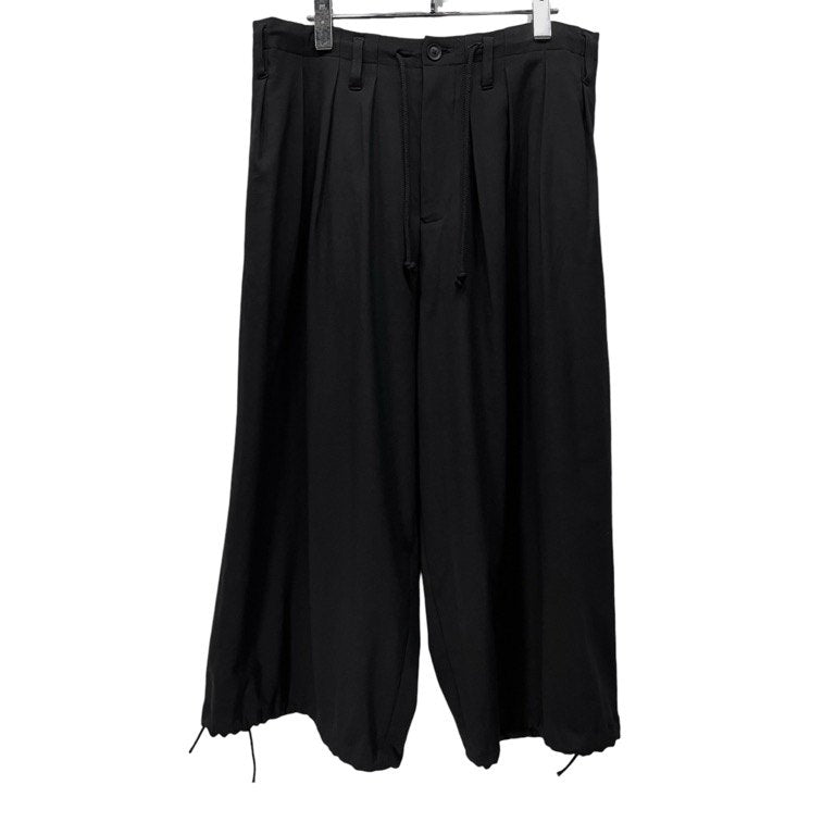 Yohji Yamamoto Pour Homme 19AW STRETCH TWILL BALLOON PANTS ウールストレッチツイルバルーンパンツ ボトムス BLACK Scandal ヨウジヤマモトプールオム メンズ