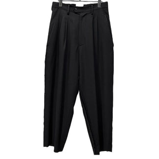 Y's 19AW ウールギャバジンカットアウトニット切替裁ち切りワイドパンツ カットオフ サスペンダーボタン ボトムス Yohji Yamamoto ワイズ ヨウジヤマモト レディース メンズ ユニセックス