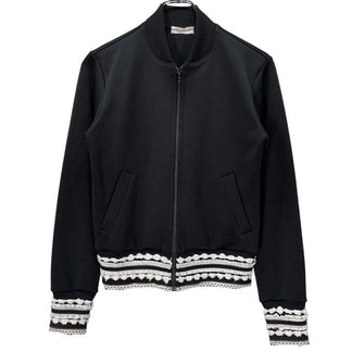 COMME des GARCONS 01AW 裾レース装飾ジャージトラックジャケット ブルゾン アウター Archive Beyond Taboo タブーを超えて 本ライン コムデギャルソン レディース