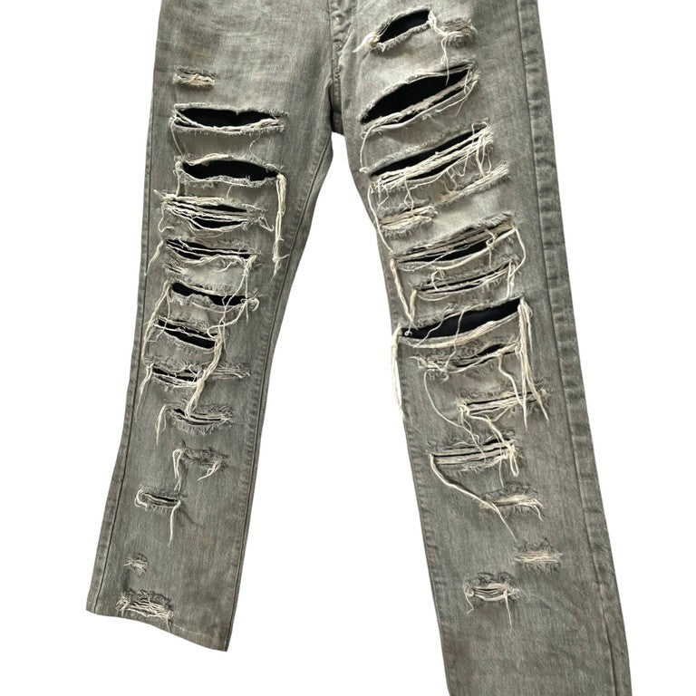 The Viridi-anne グレーデニムダメージ加工5ポケットデニムパンツ ジーンズ Archive 初期