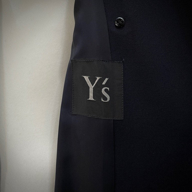 Y's ウールギャバジンベルテッドロングコート Archive 90s ジャケット ブルゾン アウター Yohji Yamamoto Femme ヨウジヤマモトファム ワイズ レディース