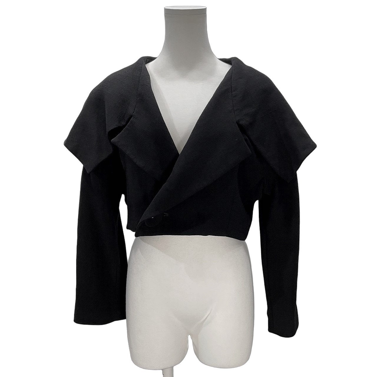 LIMI feu ケープカラーウールショートジャケット ブルゾン コート アウター Yohji Yamamoto リミフゥ ヨウジヤマモト レディース