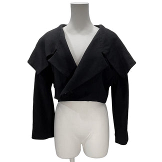 LIMI feu ケープカラーウールショートジャケット ブルゾン コート アウター Yohji Yamamoto リミフゥ ヨウジヤマモト レディース