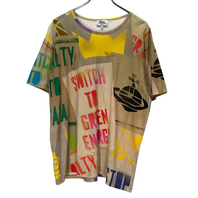 Vivivenne Westwood MAN 18SS マニフェストプリントカットソー Tシャツ