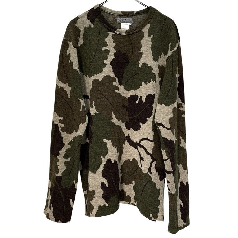 Yohji Yamamoto Pour Homme 02AW リーフカモフラージュオーバーサイズニットセーター カットソー Tシャツ トップス Archive 女優期 迷彩柄 ヨウジヤマモトプールオム メンズ