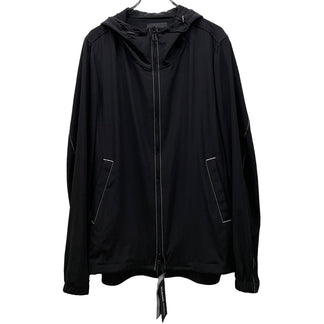 WILDSIDE Yohji Yamamoto 25AW Ta/Pe Crepe de Chine Shell Parka トリアセテートポリエステルクレープデシンハイネックダブルジップブルゾン ジャケット コート アウター 定価61,600円 ワイルドサイド ヨウジヤマモト
