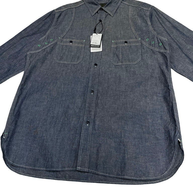 Nigel Cabourn タグ付未使用 23SS NEW MEDICAL SHIRT INDIGO トップス 長袖シャツ メディカルシャツ ワークシャツ ナイジェルケーボン メンズ