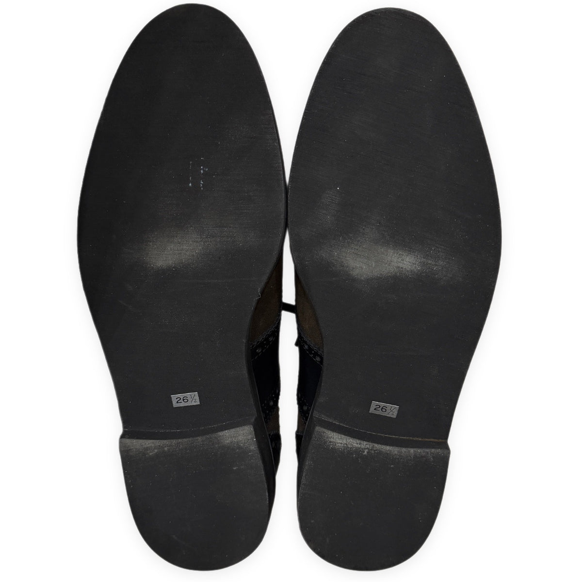 COMME des GARCONS HOMME PLUS レザー切り替えブローグシューズ ブーツ 短靴 クツ Archive 80s 90s スエード チップ メダリオン 26.5cm コムデギャルソンオムプリュス メンズ