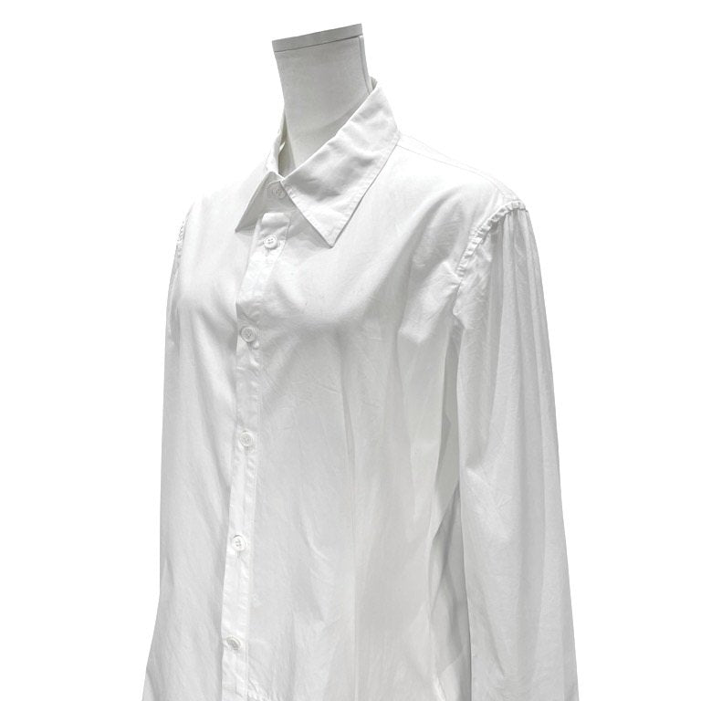 Yohji Yamamoto +NOIR 18SS コットンブロードフラシドレープロングシャツ ブラウス トップス Femme ヨウジヤマモト プリュスノアール ファム レディース