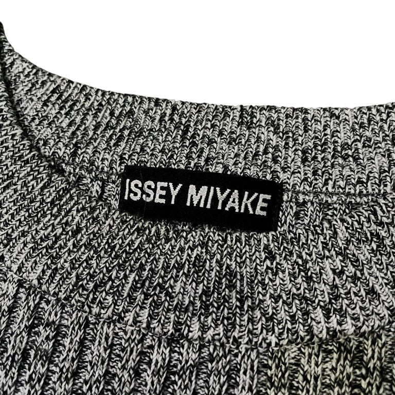 ISSEY MIYAKE MEN 93SS リブ編みクルーネックコットンニットセーター サマーセーター トップス Archive 90s イッセイミヤケメン メンズ