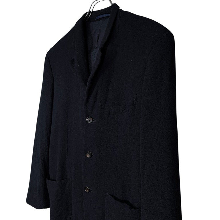 COMME des GARCONS HOMME PLUS ウールナイロンガーゼ5ポケットナローラペル3Bテーラードジャケット ブレザー Archive 90s 初期 ブルゾン コート アウター コムデギャルソンオムプリュス メンズ