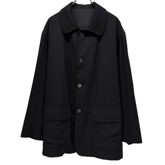 Y's for men ウールギャバジンアクションプリーツハーフコート ジャケット ブルゾン アウター カバーオール Archive 90s Yohji Yamamoto Pour Homme ヨウジヤマモトプールオム ワイズフォーメン メンズ