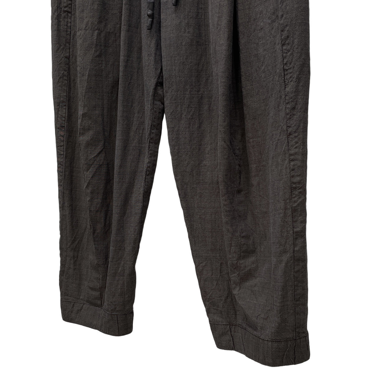 DEVOA Olmetex Technical Fabrics ウールシルクチェッククロップドワイドイージーパンツ ボトムス デボア デヴォア メンズ