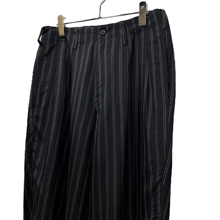 Yohji Yamamoto Pour Homme 93AW レーヨンストライプワイドテーパードパンツ スラックス トラウザーズ Archive 90s ボトムス ヨウジヤマモトプールオム メンズ