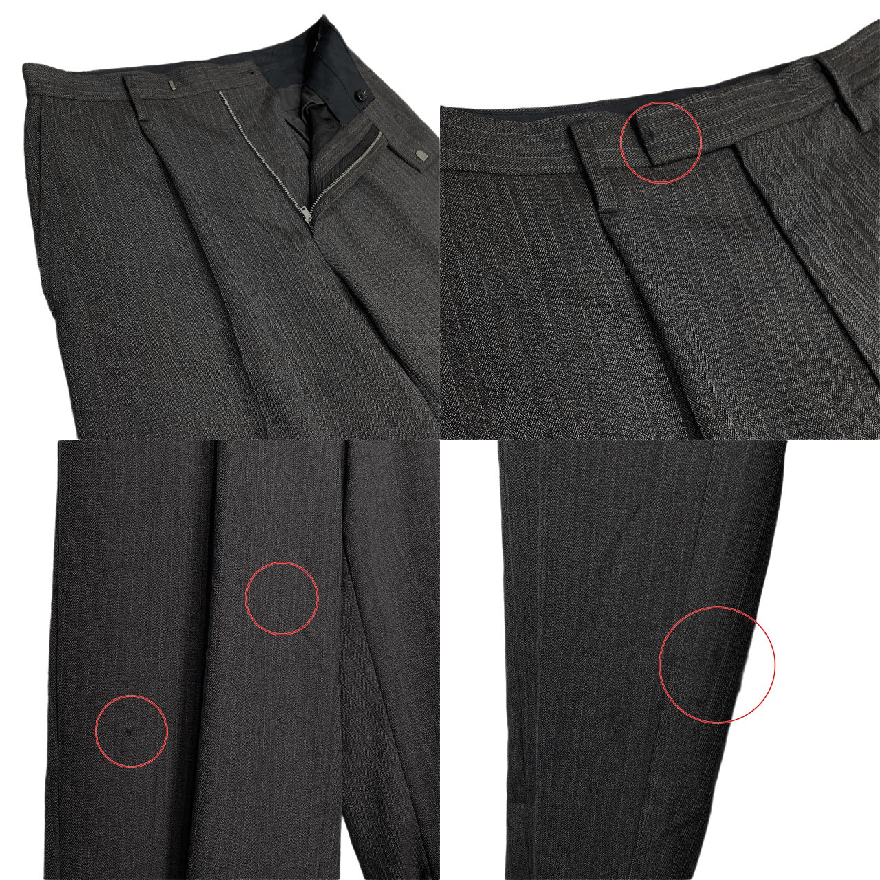 Y's for men ウールストライプ1タックテーパードパンツ スラックス トラウザーズ ボトムス Yohji Yamamoto Pour Homme ヨウジヤマモトプールオム ワイズフォーメン メンズ