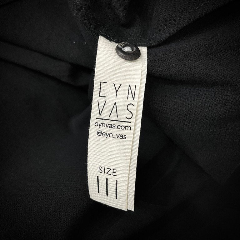 EYN VAS コットンガーゼノースリーブバンドカラーロングシャツ ブラウス トップス ノーカラー ベスト 元INAISCE メンズ レディース ユニセックス
