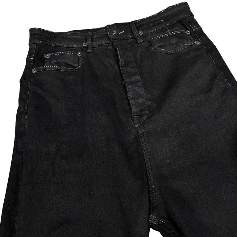 Rick Owens DRKSHDW ASTAIR CROPPED アステールクロップドサルエルブラックデニムパンツ ジーンズ ドロップクロッチ