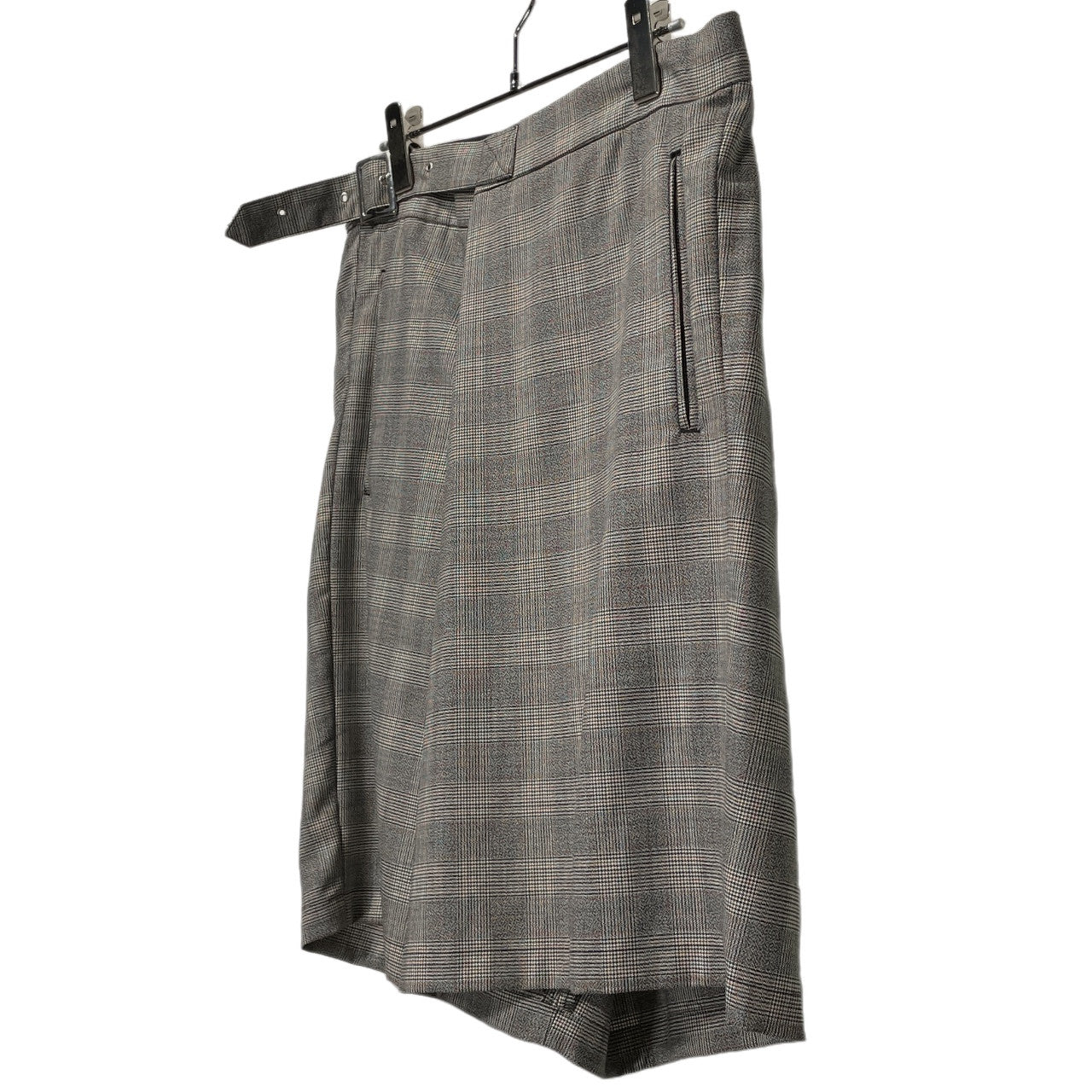 FACETASM 23SS CHECK WRAP PANTS グレンチェックラップデザインハーフパンツ ショーツ ファセッタズム メンズ
