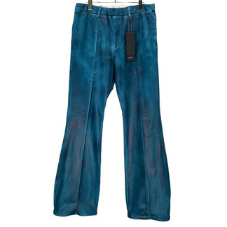 TAAKK 23SS "LEATHER COATING JERSEY" TRACK PANTS BLUE レザーコーティングジャージートラックパンツ ブルー 青 定価37,400円 未使用タグ付き 定番 TA23SS-PT028 ターク メンズ