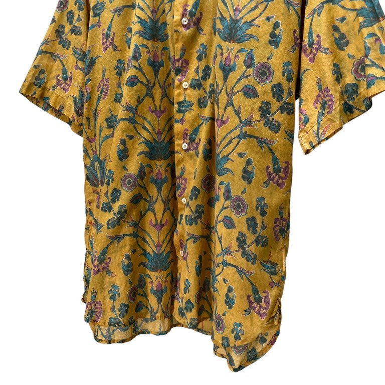 C.P. COMPANY コットンガーゼフローラルプリントシャツ 総柄 花 フラワー 半袖 Archive 80s ブラウス トップス Massimo Osti マッシモオスティ シーピーカンパニー メンズ