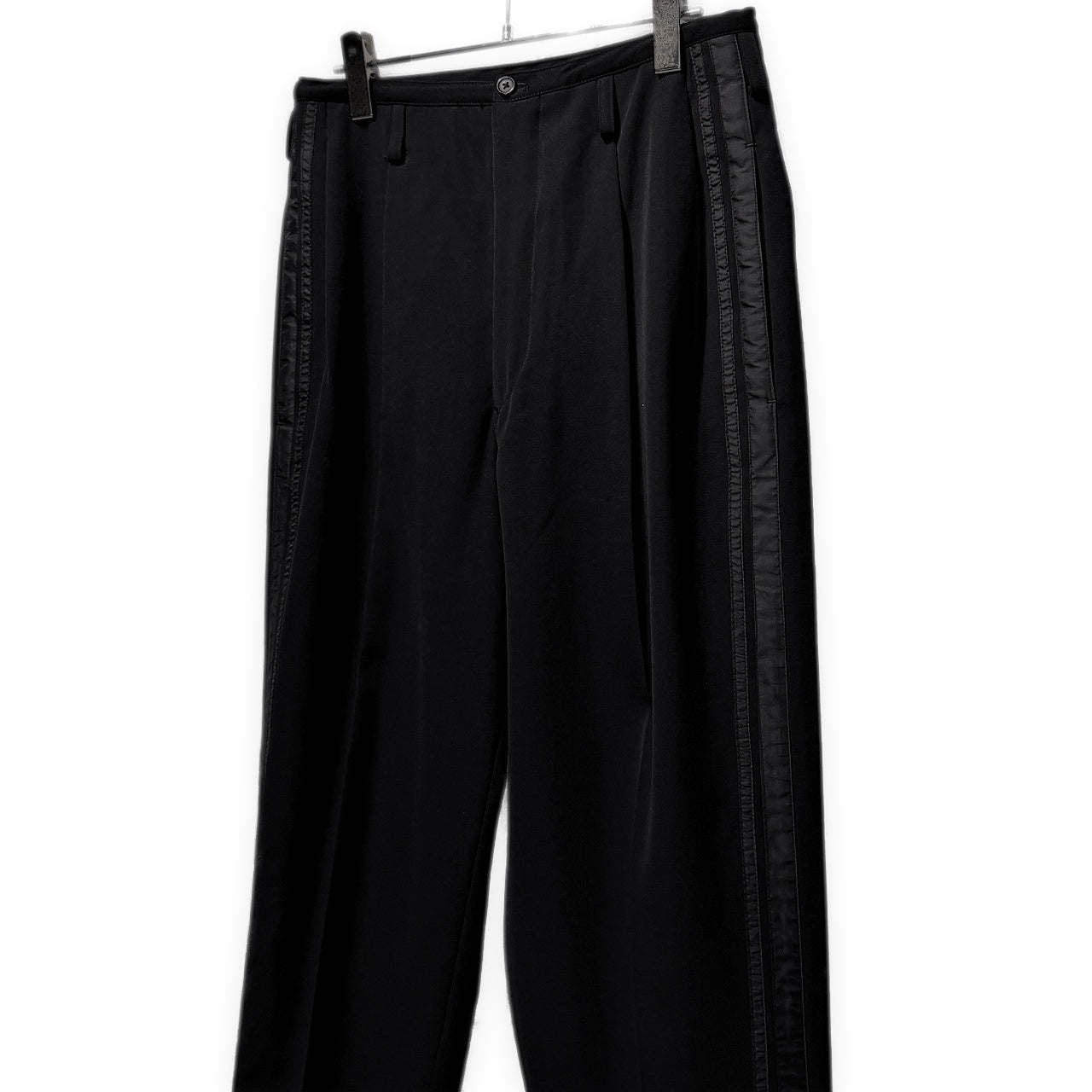 Y's for men ウールギャバジンサイドストライプ2タックワイドテーパードパンツ スラックス トラウザーズ Archive 90s Yohji Yamamoto Pour Homme ヨウジヤマモトプールオム ワイズフォーメン メンズ