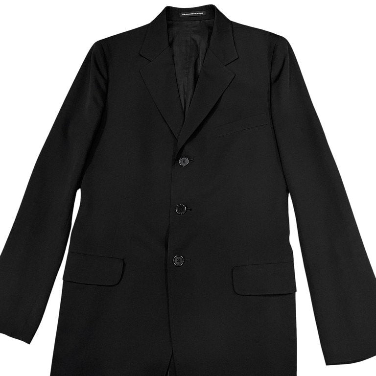 Y's for men ウールギャバジン袖裏ストライプ3Bテーラードジャケット ブレザー ブルゾン コート アウター Archive Yohji Yamamoto Pour Homme ヨウジヤマモトプールオム ワイズフォーメン メンズ
