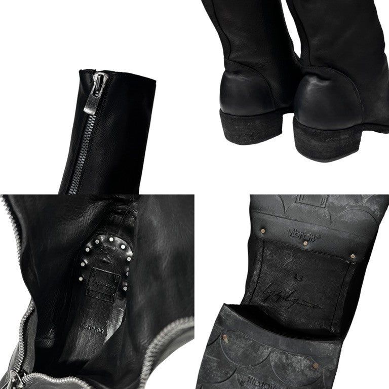Yohji Yamamoto Pour Homme × GUIDI 23AW SOFT CALF LEATHER FRONT ZIPPER BOOTS ソフトカーフレザーフロントジッパーブーツ HJ-E23-774 シューズ Vibram 定価265,100円 ヨウジヤマモトプールオム グイディ メンズ