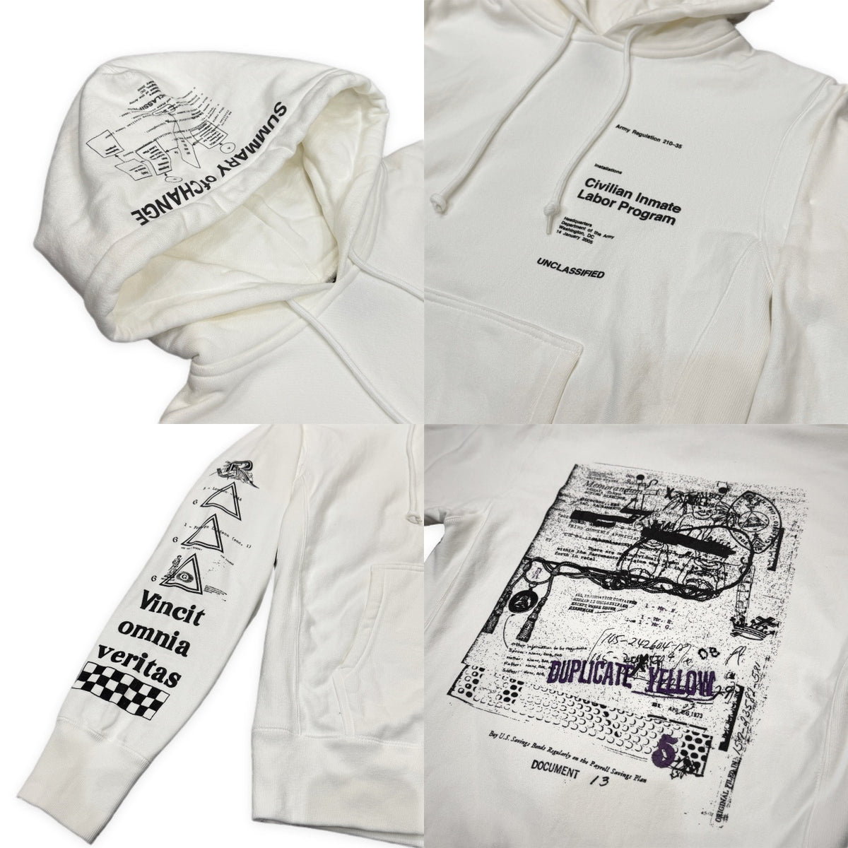 stlTH × UNDERCOVER Civilian Inmate Labor Program プリントプルオーバーパーカー 刺繍 トップス アウター 横山SAKEVI G.I.S.M. FUUDOBRAIN ギズム サケビ ステルス アンダーカバー メンズ