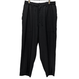 Yohji Yamamoto Pour Homme 16AW H-太パンギャバ ウールギャバジンウエストドローストリングシャーリングベイカーイージーパンツ ボトムス HR-P47-100 定価56,160円 ヨウジヤマモトプールオム メンズ